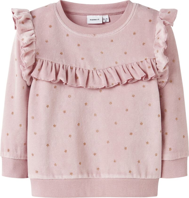 Genser - Velur - NmfNorah - Polert Lilac - - 6 år (116) - Genser