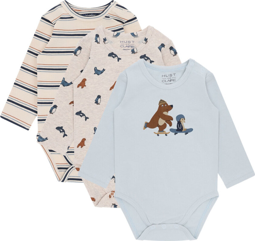 Bodyer I/e - 3-pack - HCBertram - Light Blue Ska - - 62 - Langermet Body