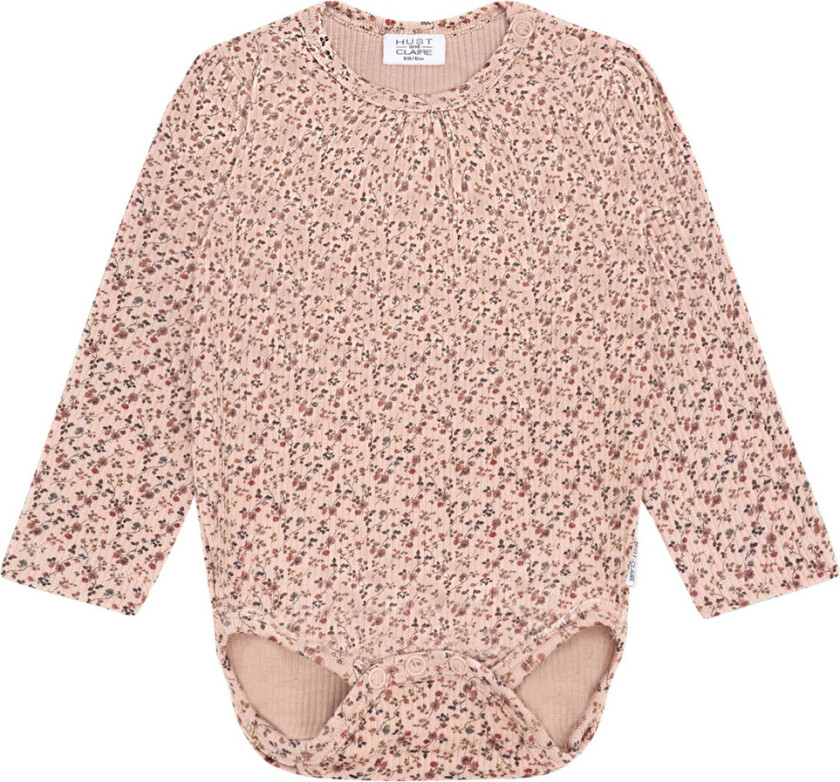 Body I/e - HCBri - Rugby Tan m. Blomster - - 62 - Langermet Body