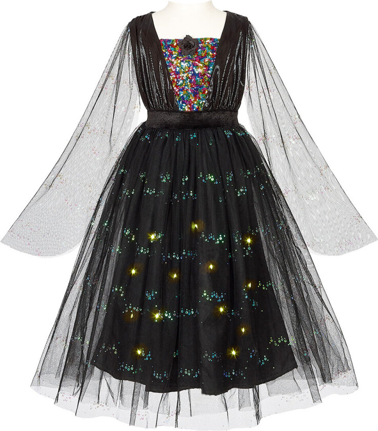 Kostymer - Fe m. Lys - Agatha - Svart - - 3-4 år (98-104) - Kostymer