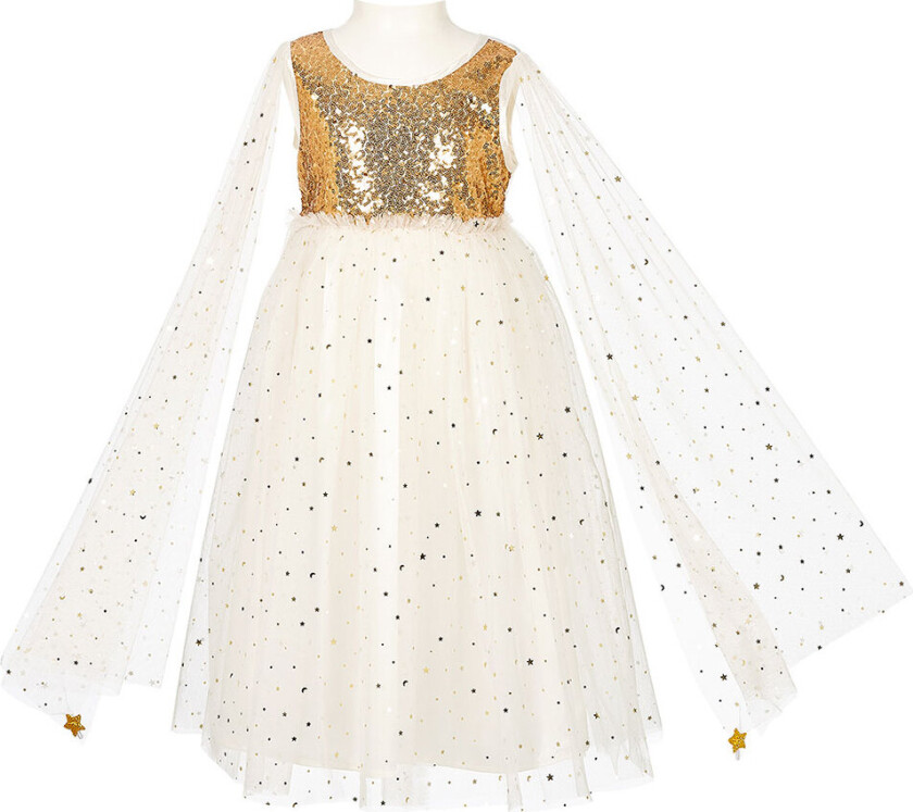 Kostymer - Prinsesse - Dorianne - Hvit/Gull - - 8-10 år (128-140) - Kostymer