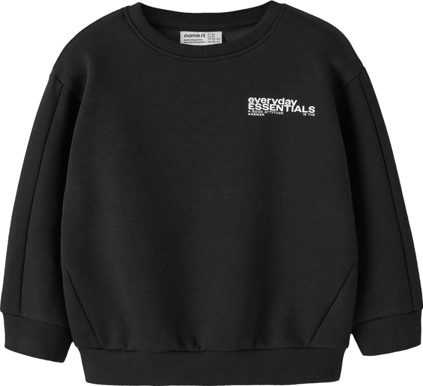 Collegegenser - NmmOkian - Black - - 4 år (104) - Collegegenser