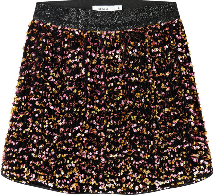 Skjørt - NkfRunica - Gold Colour m. Palietter - - 12 år (152) - Skjørt