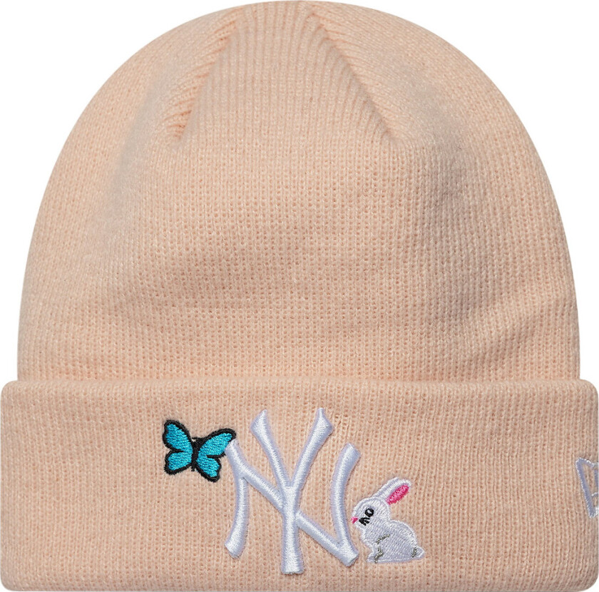 Lue - Strikk - Tod-ikon - Pastel Pink - - 2-4 år (92-104) - Lue