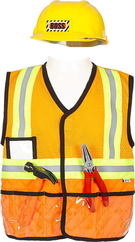 Kostymer - Bygningsarbeider - Oransje - - 4-7 år (104-122) - Kostymer