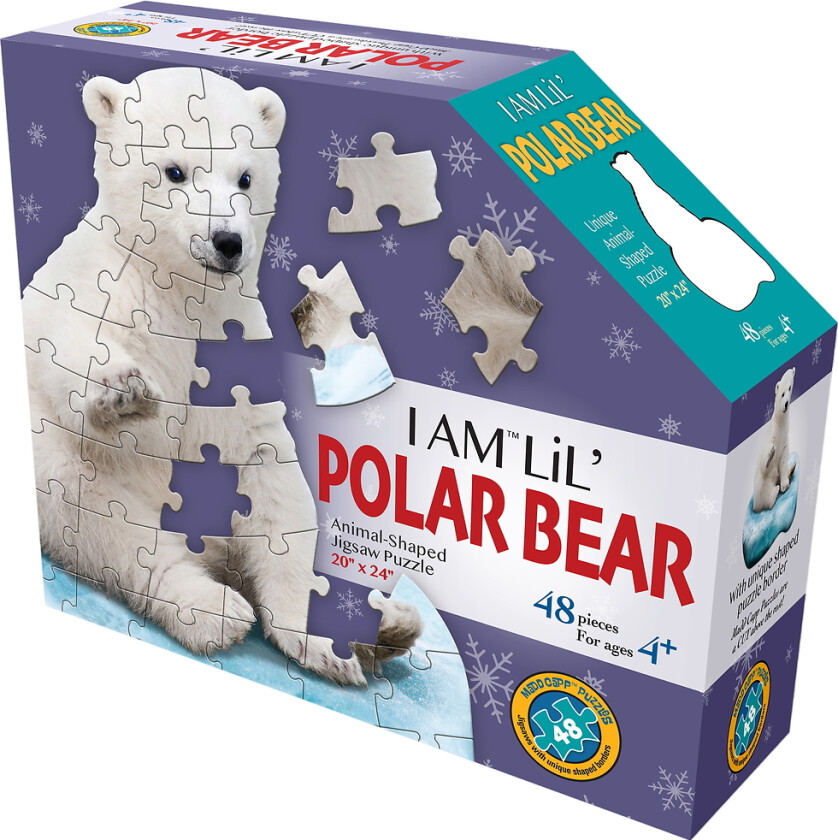 Puslespill - I Am LiL' Polar Bear - 48 Brikker - - OneSize - Puslespill