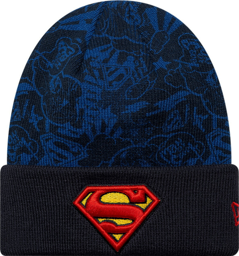 Lue - Strikk - Superman - Blå - - 6-12 år (116-152) - Lue