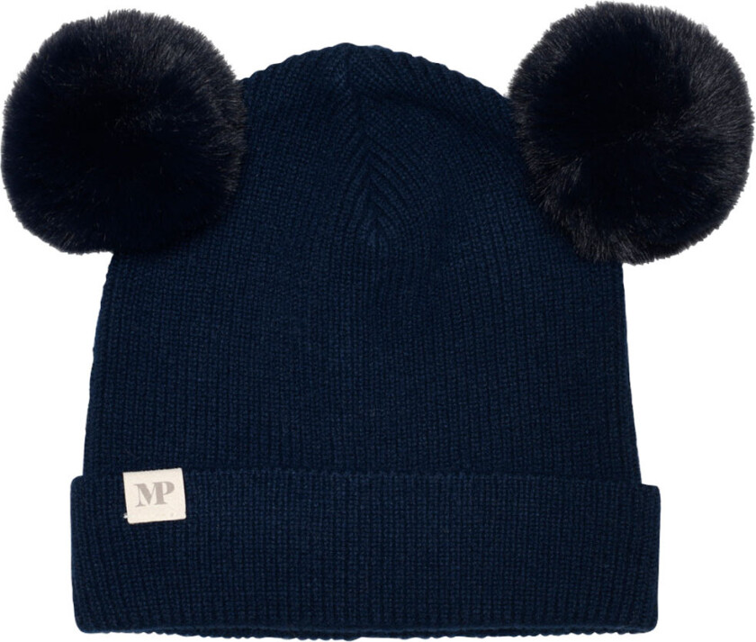 Lue - Rib - Strikk - Ull - Dark Denim Melert m. Dusk - - 51-53 cm - Lue