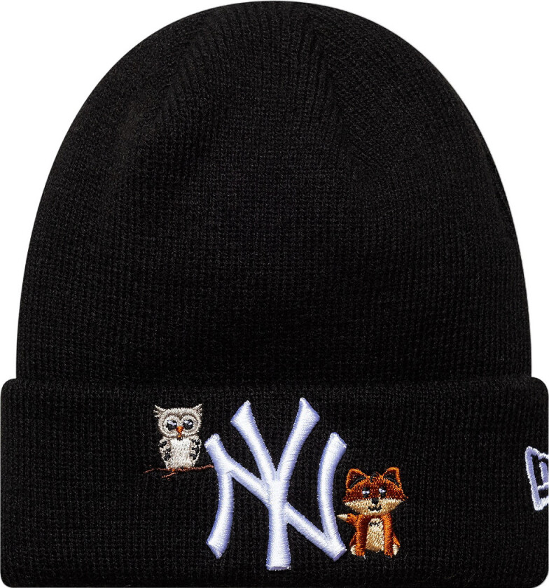 Lue - Strikk - Tidsikon - Svart - - 2-4 år (92-104) - Lue