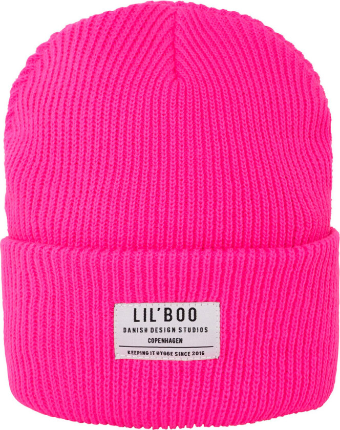 Lil'Boo Copenhagen Lue - Rib/Strikk - Koselig - Neon Rosa - Lil' Boo Copenhagen - 4-13 år - Lue