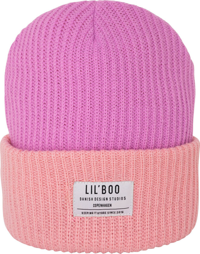 Lil'Boo Copenhagen Lue - Rib/Strikk - Koselig - Rosa/Purple - Lil' Boo Copenhagen - 1-3 år (80-98) - Lue
