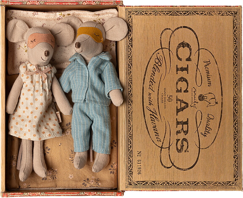 Mus - Mamma og pappa I Sigareske - - OneSize - Dukke