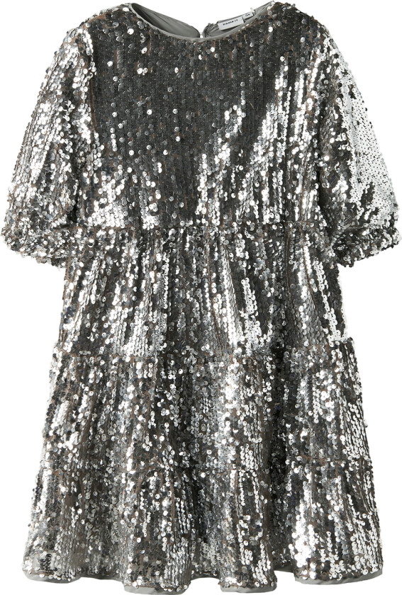 Kjole - NkfRicing - Sølv - - 11 år (146) - Kjole