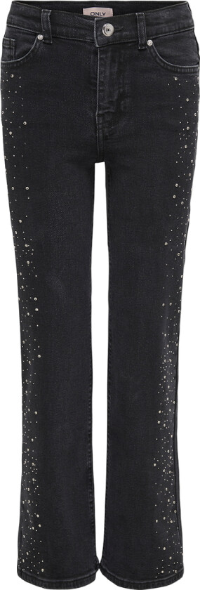 Jeans - KogJuicy - Vasket Black/Rhinestones - - 13 år (158) - Jeans
