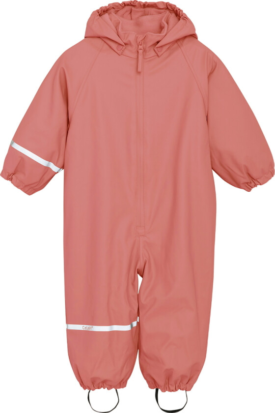 Regndress m. Fleece - PU - Murstein Dust - - 100 - Regndress