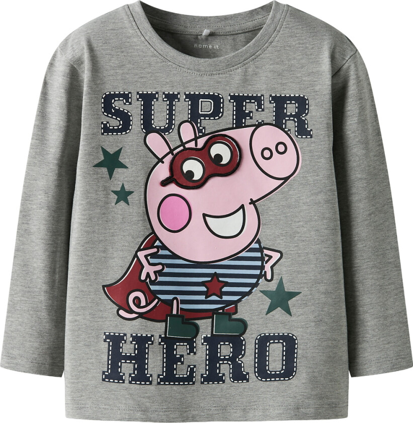 Genser - NmmOtto Peppa Pig - Grey Melange - - 2 år (92) - Genser