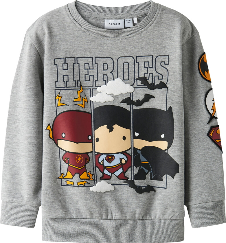 Collegegenser - NmmOsmus Batman - Grey Melange - - 3 år (98) - Collegegenser