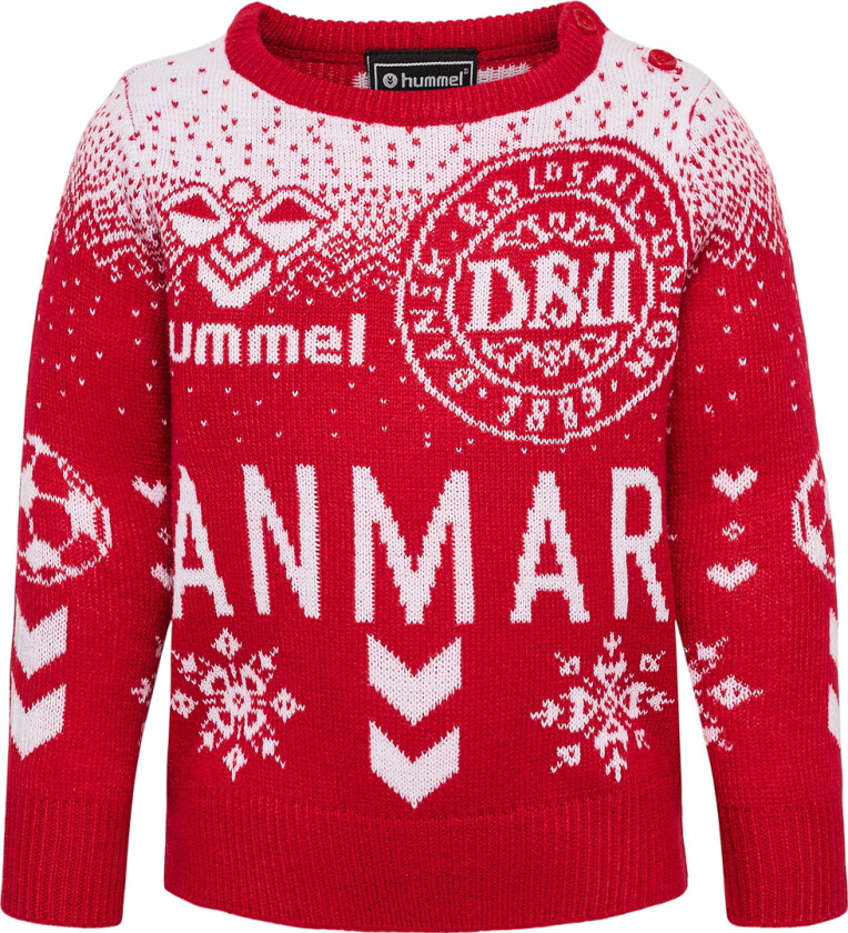Genser - Strikk - hmlDBU Fan JUL - Tango Red - - 68 - Genser