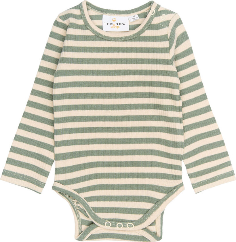 Siblings Body I/e - Rib - TnsbFro - Lily Pad Striped - - 1½ år (86) - Langermet Body