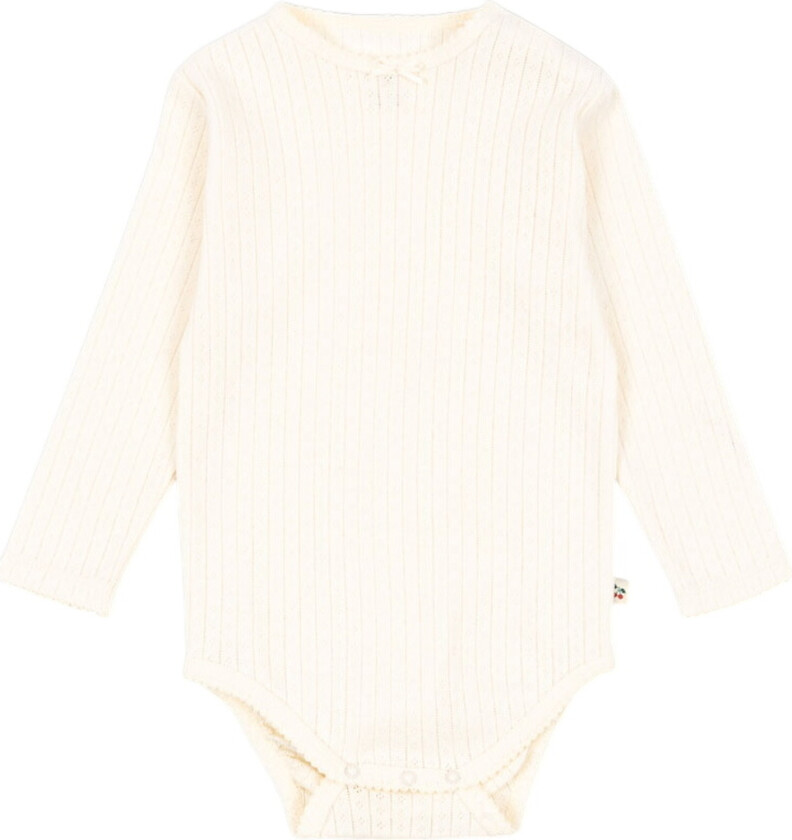 Body I/e - Minnie - Smørkrem m. Hullmønster - - 1 år (80) - Langermet Body