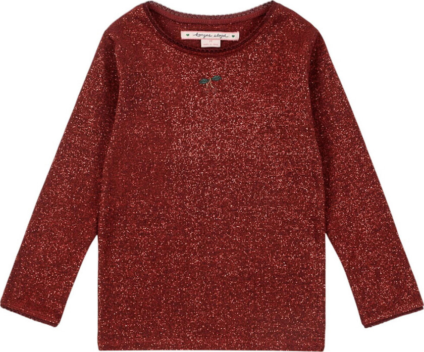 Genser - Roli - Rød Dahlia m. Glitter - - 9-10 år (134-140) - Genser