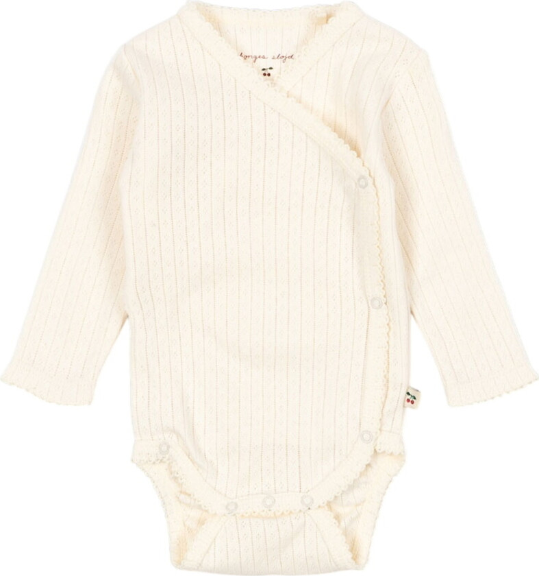 Omslagsbody I/e - Minnie Newborn - Smørkrem m. H - - 50/56 - Langermet Body