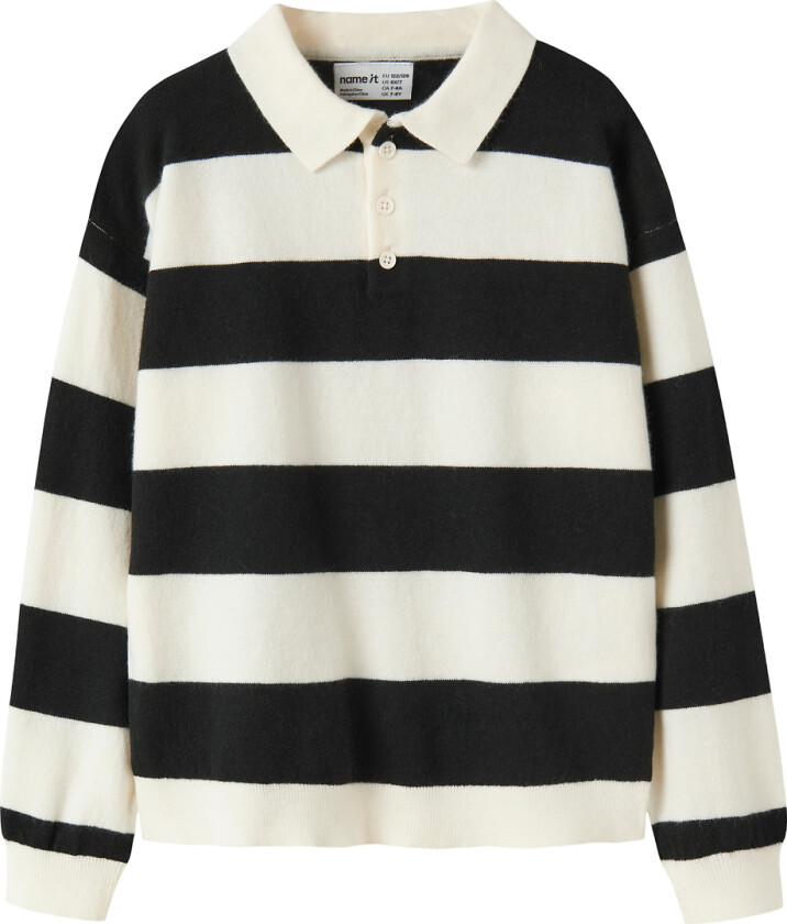 Polo - Strikk - NkmObert - Black - - 9-10 år (134-140) - Polo