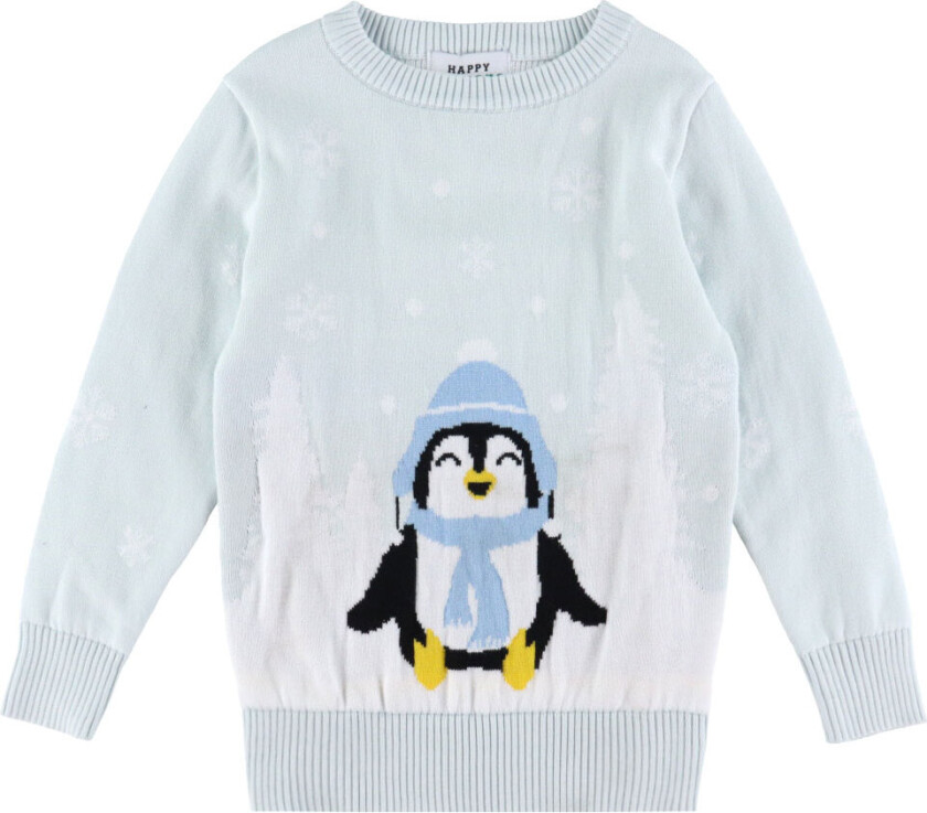 s Genser - Strikk - Den søte Penguin - - 6-12 md - Genser