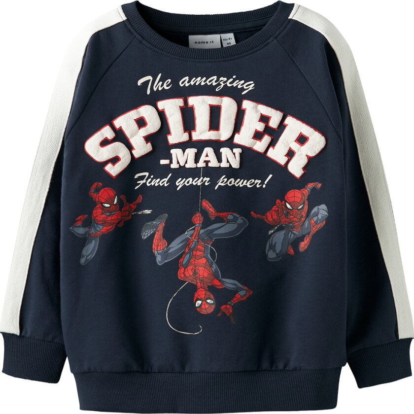 Collegegenser - NmmObert - Spider-Man - Navy Blazer - - 2 år (92) - Collegegenser