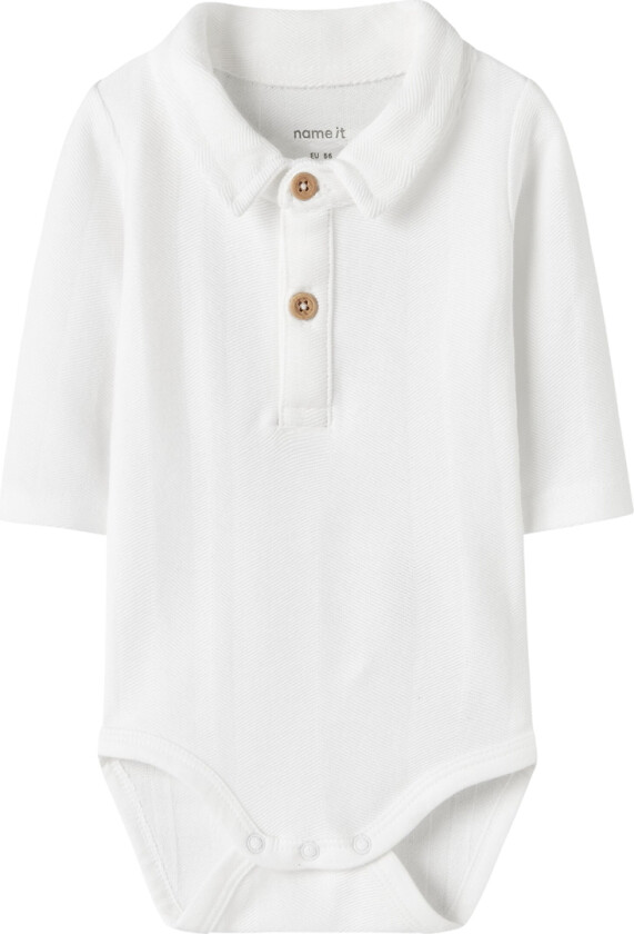 Polobody I/e - NbmRobo - Bright White - - 1 år (80) - Langermet Body