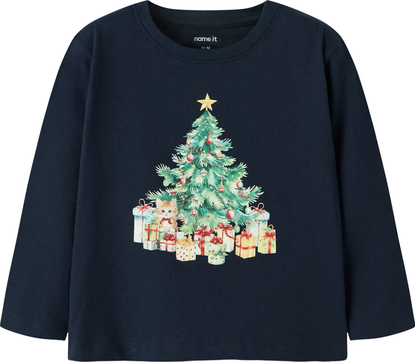 Genser - NmfVosmas - Navy Blazer/Juletre CAT - - 2 år (92) - Genser