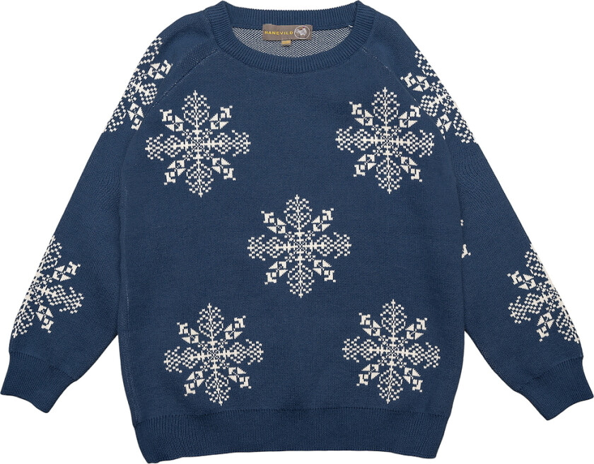 Genser - Strikk - Fenrik Blue/Snøfnugg - - 1½ år (86) - Genser