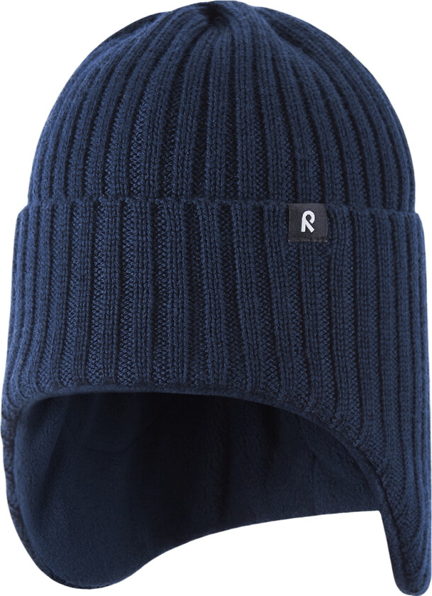 Lue - Ull/Polyester stoff - Rib/Strikk - Mysteriet - Navy - - 58 cm - Lue