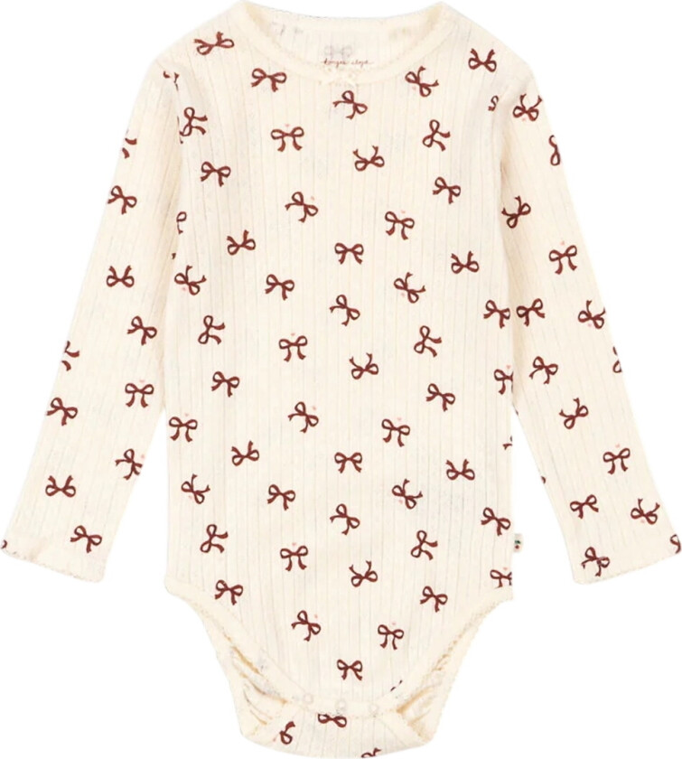 Body I/e - Minnie - Bow Rouge m. Hullmønster - - 3 år (98) - Langermet Body