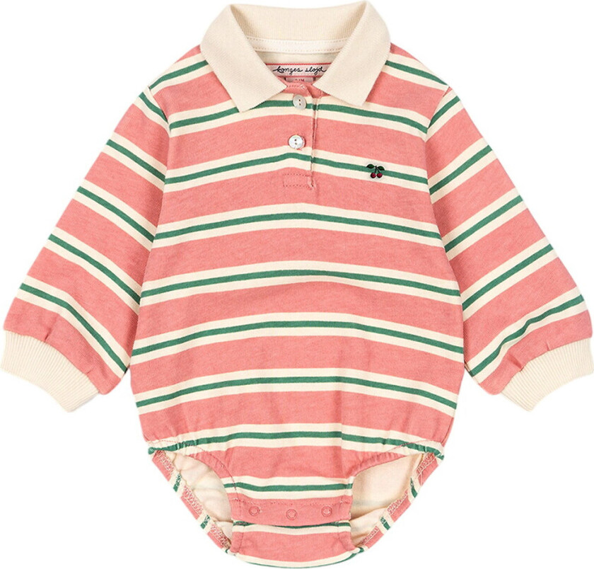 Polobody I/e - Flekkete - Blush Bundet Stripe - - 1 år (80) - Langermet Body