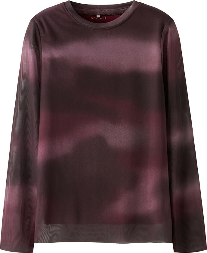 Genser - Mesh - NkfRopea - Burgundy - - 7-8 år (122-128) - Genser