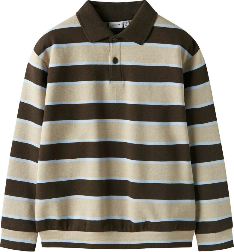 Poloskjorte - NkmRomeo - Delicioso/Island Fossil/Kentuck - - 11-12 år (146-152) - Genser