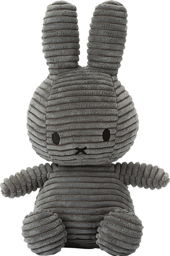 Kosedyr - 23 cm - Miffy ECO Corduroy - Grey - - OneSize - Kosedyr