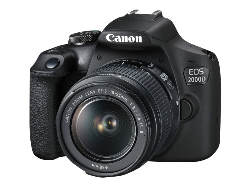 EOS 2000D + EF-S 18-55mm f/3.5-5.6 III Kamerasett 24,1 MP CMOS 6000 x 4000 piksler Sort