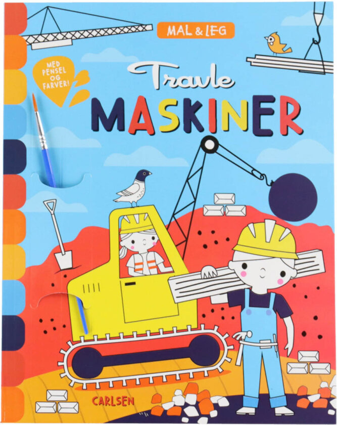 Malebok - Mal og lek - Travle maskiner - - OneSize - Malebok