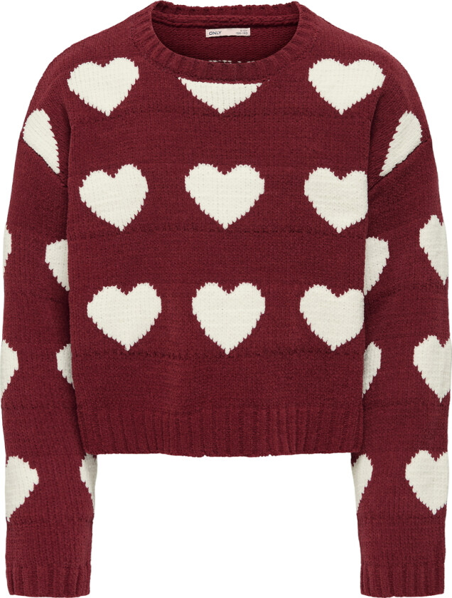 Genser - Strikk - KogSus - Cabernet/Heart/Egret - - 11-12 år (146-152) - Genser