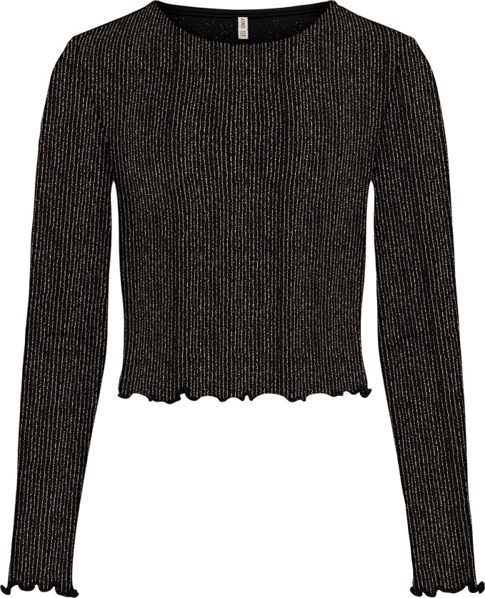 Genser - KogQueen - Black/Lurex Rose Gold/Stripe - - 13-14 år (158-164) - Genser