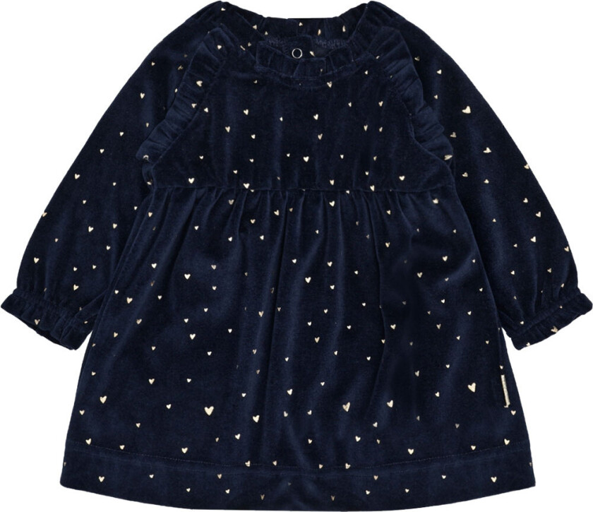 Kjole - Velur - HCK-er - Mer Navy m. Gull - - 2 år (92) - Kjole