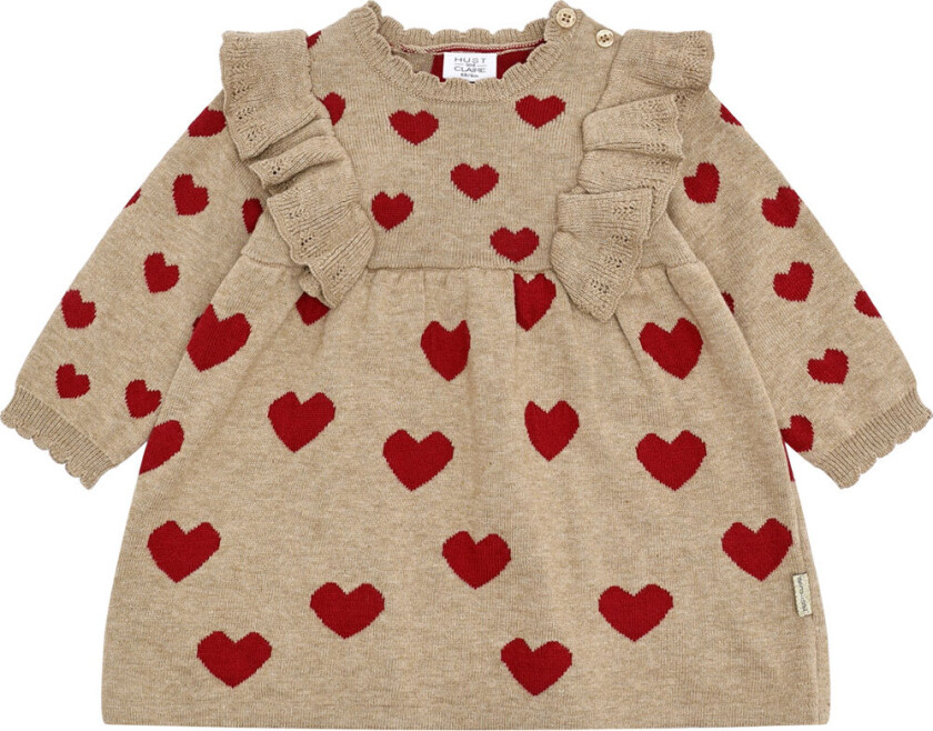Kjole - Strikk - HCCristel - Kjeks m. Hjerter - - 1½ år (86) - Kjole