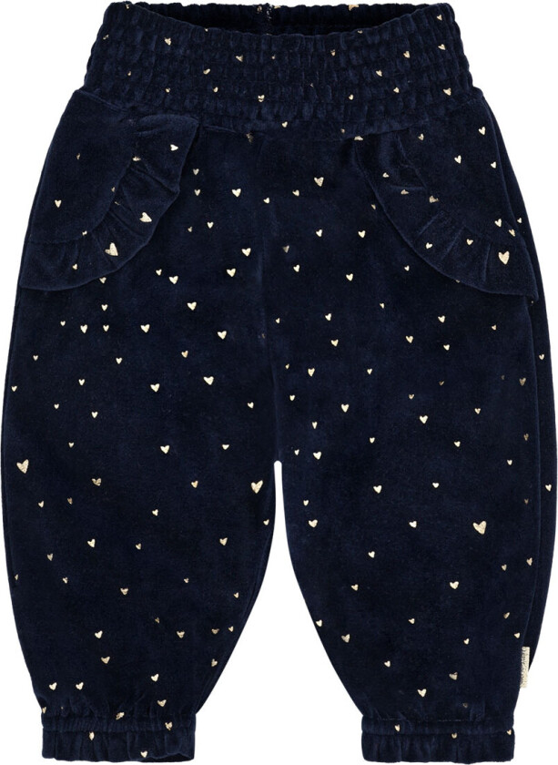 Bukser i velur - HCTrine - Mer Navy m. Gull - - 68 - Velourbukser