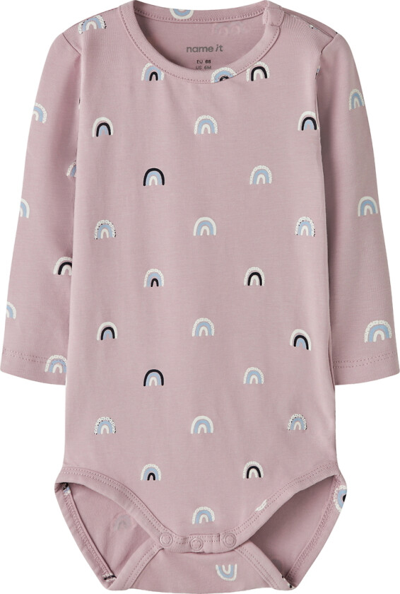 Body I/e - NbfVandora - Minnesmerke Lilac/Rainbow - - 1½ år (86) - Langermet Body