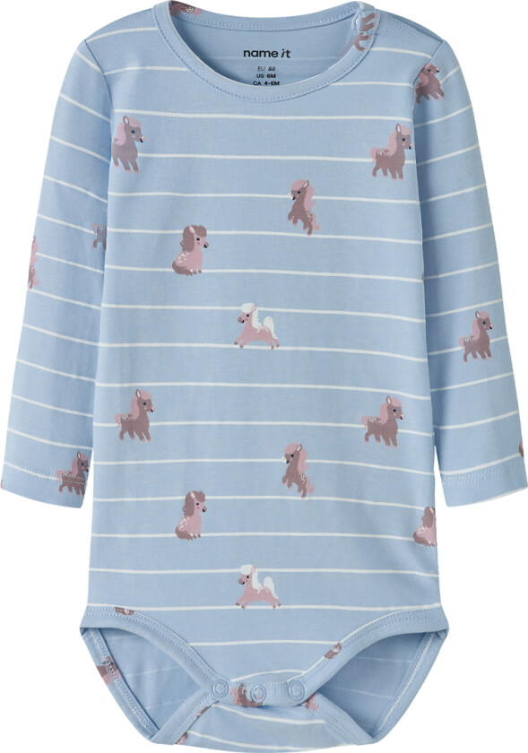 Body I/e - NbfVandora - Vindsurfer/søt Pony - - 1 år (80) - Langermet Body