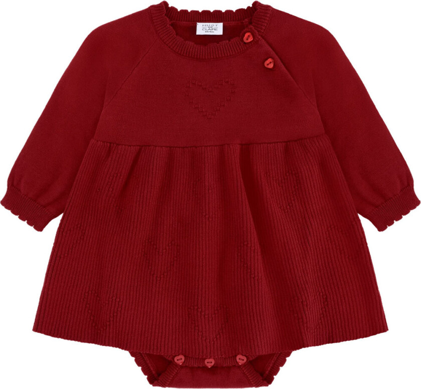 Kjolebody - Strikk - HCKlara - Tebær m. Hjerte - - 56 - Langermet Body