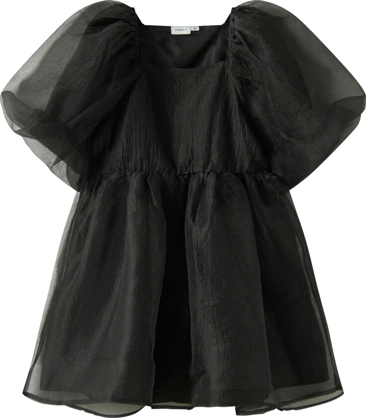Kjole - NkfRulla - Polyester stoff - Black - - 9 år (134) - Kjole