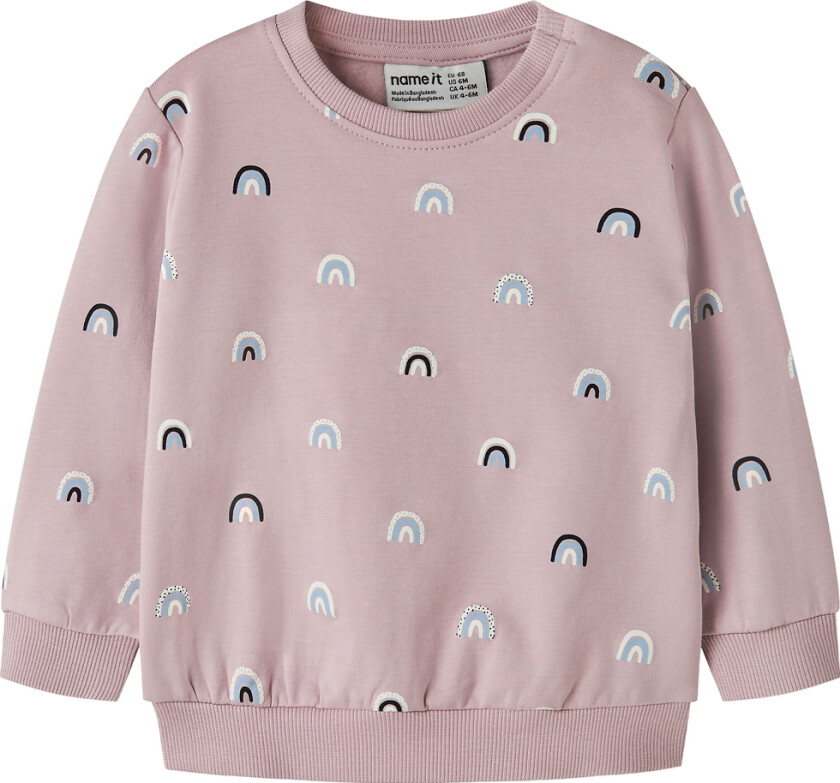 Collegegenser - NbfVimone - Minnesmerke Lilac/Rainbow - - 68 - Collegegenser